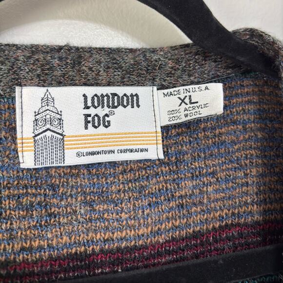 Vintage London Fog Cardigan Sweater Vest - Size XL - Picture 4 of 4